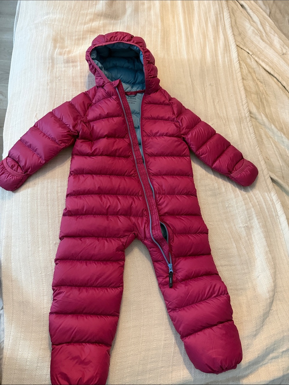 L.L. Bean Kids Puffer One-Piece in Deep Berry